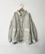 コットンラミースラブローン　シャツジャケット